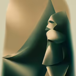 abstract artwork of the shape of a human figure