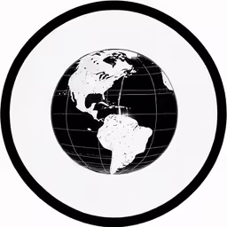 the earth in a circle with an arrow pointing up at it