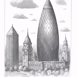 a drawing of the ghere in london