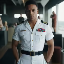 a man in a dress uniform posing for a picture