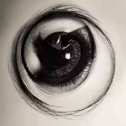 an extreme angle view of the eye of a man