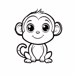 a monkey sitting on the floor