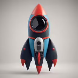 a small toy spaceship like rocket ship