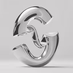 a silver object with the letter g on it