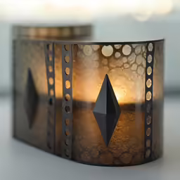 the lights have holes in them so that they are lit