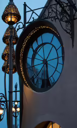 a large clock mounted to the side of a building