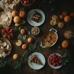 the food on this table was cooked in an oven and baked
