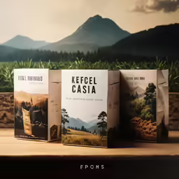 three bags are lined up on a table