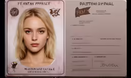 an information card with a picture of a woman