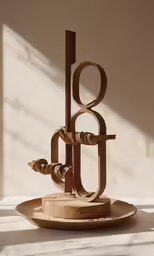the base of a sculpture on a plate