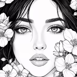 a girl with flowers around her neck