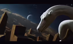 an animal statue in the shape of a dragon