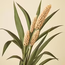 an exotic looking plant sits upright with long stems