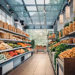 an outdoor market filled with lots of fresh fruits and vegetables