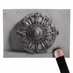 the wheel is shown in black and white