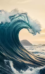 a wave is breaking into a body of water