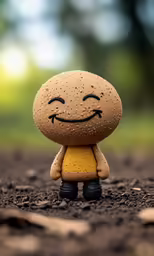 a little toy in the middle of a dirt field