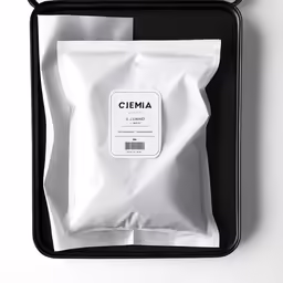 an open box with some powdered items in it