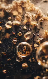 a close up shot of food on a counter with the water droplets