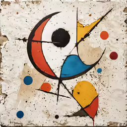 a mosaic is sitting on the wall