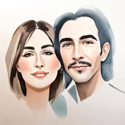 this is an illustration of a couple in wedding clothes