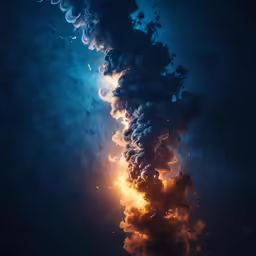 a long column with a sky view as seen from below