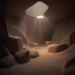 there is some rock formations that are in the floor