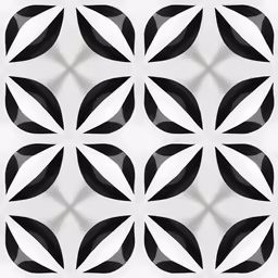 a bunch of black and white circles