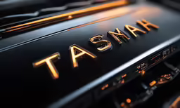 the name tata written on the back of the vehicle