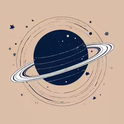 an illustration of the solar system with saturn and other planets,a black and white poster of the solar system