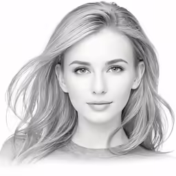 a black and white image of a woman