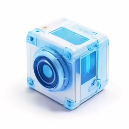 a camera built out of plastic and with water