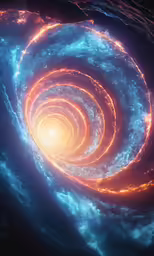 two spirals are shown in this artistic image