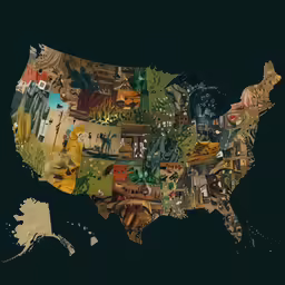 there are many pictures in this map of the usa