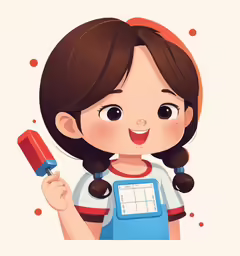 an emo girl is holding a pen and smiling
