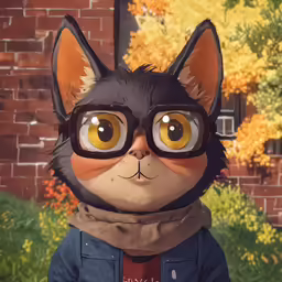 a character of an animal dressed in clothes and glasses