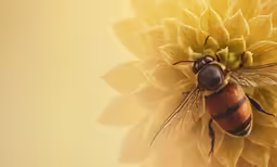 a bee sitting on top of a large sunflower