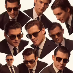 a young man in sunglasses and suit