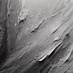 water drops on the ground and are black and white