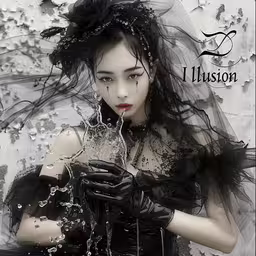a woman dressed in a black corset and gloves,a woman in black dress and gloves holding a purse