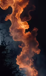 dark picture with red clouds in the sky