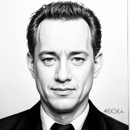 a black and white photo of a man in suit