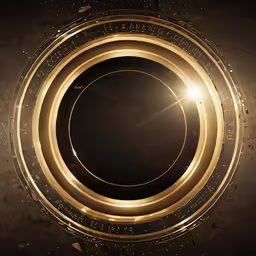 an artistic gold circular background, a lot of tiny light