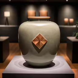 an art object on display in a room