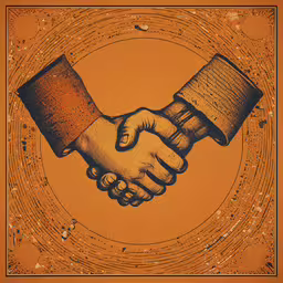 two people shaking hands in front of a background,two men