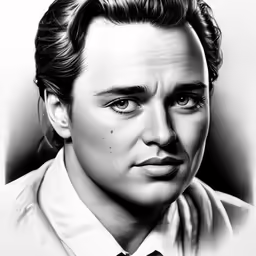a drawing of a man wearing a shirt and tie