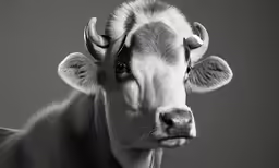 an image of a cow with horns on its head