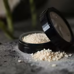 a powdered container that is sitting on a surface