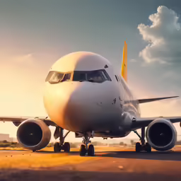 there is a plane that is on the runway