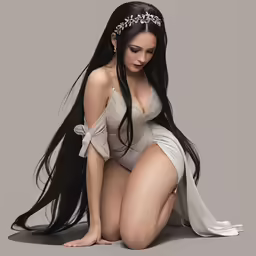 an attractive woman in lingerie sitting on the ground